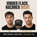 Don Quiff Energy Wax – vorher flach, nachher dicht: mehr Volumen und matter Halt