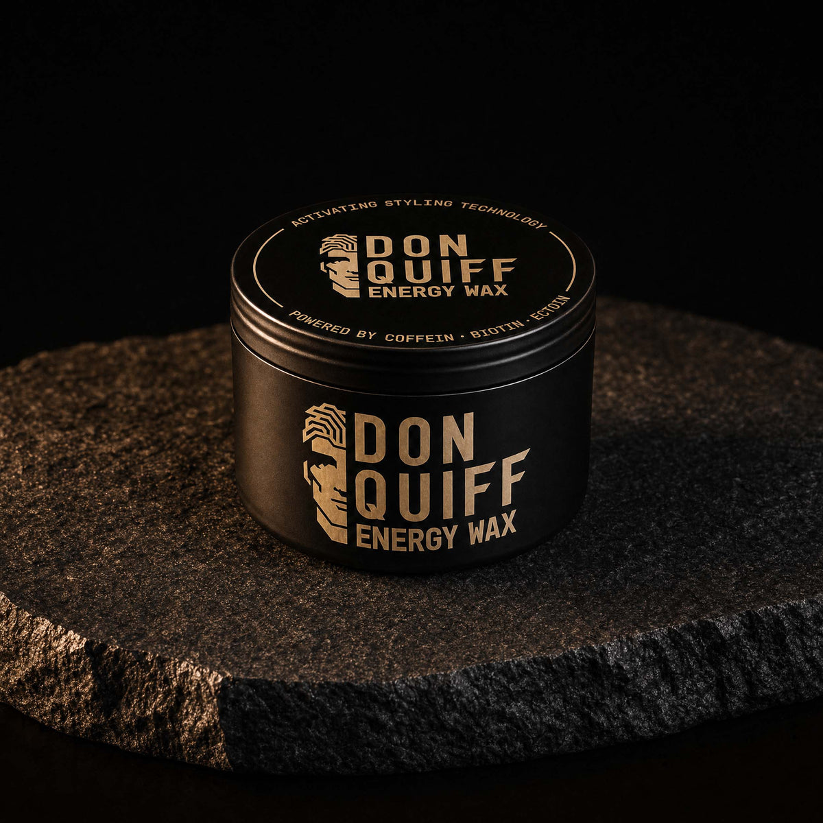 DON QUIFF ENERGY WAX auf dunklem Stein