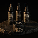 ENERGY ROUTINE Set: 3 Don Quiff Energy Oil und Energy Wax auf dunklem Stein